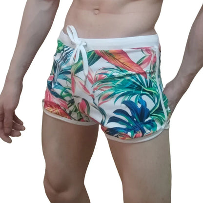 JOCKMAIL Print Men's Swimwear Trunks Sexy Beach Surfing Swim Suit Shorts Men Swimsuit Swimming Pants  Nylon Ice Silk Home Shorts