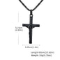 Stainless Steel Cross Necklace Catholicism Jesus Pendant Gold Color Collar Church Prayer Faith Jewelry for Men Women Gift