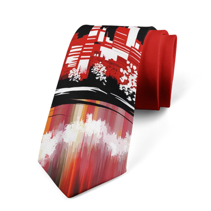 Classic oil painting high-quality printing, novel tie personalized wedding party shirt accessories Harajuku fashion unisex tie