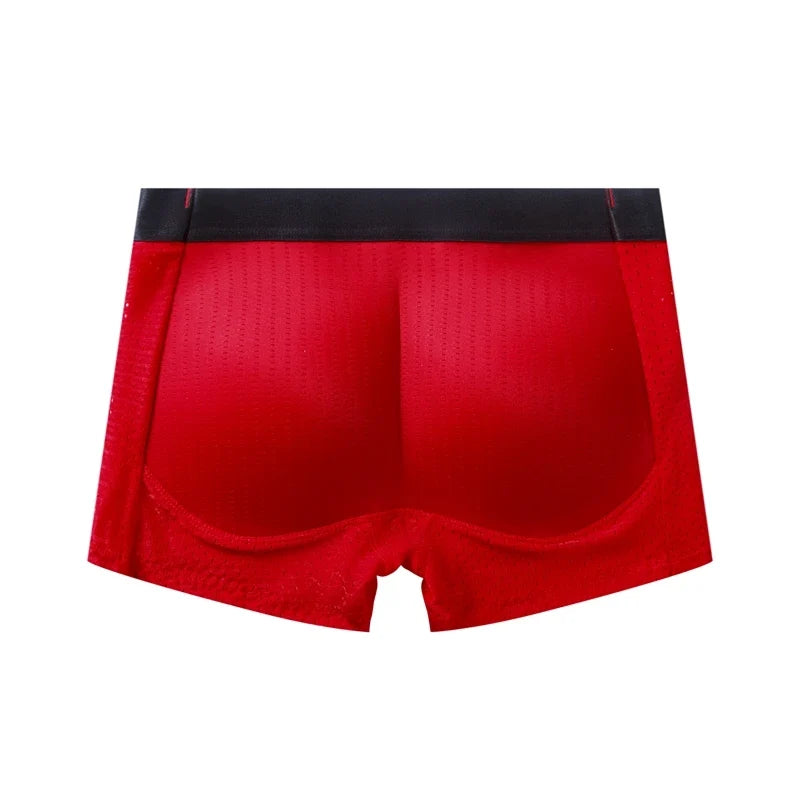 Men Trunks Built-in Fake Butt Hip Lifter Enhancer Shorts Boxer Briefs Padded Underwear Shapewear Underpants Nylon  Breathable