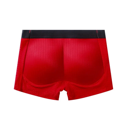 Men Trunks Built-in Fake Butt Hip Lifter Enhancer Shorts Boxer Briefs Padded Underwear Shapewear Underpants Nylon  Breathable