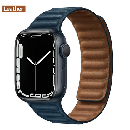 Apple Watch Magnetic Link Band, Leather or Silicone