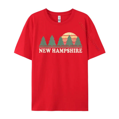 New Hampshire NH Vintage Retro 70s Cosie Men's Fashionable Custom Tees O Neck Pure Cotton Top T-Shirts Casual T-Shirts