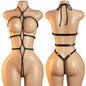 Crotchless Teddy Sexy Underwear Women Hollow Lingerie Transparent SM Bondage Rope Erotic Bodysuits Adult Fishnet Bodystockings