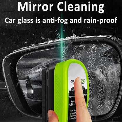 Car Oil Film Remover Sponge Brush - Auto Glass & Windshield Window Oil