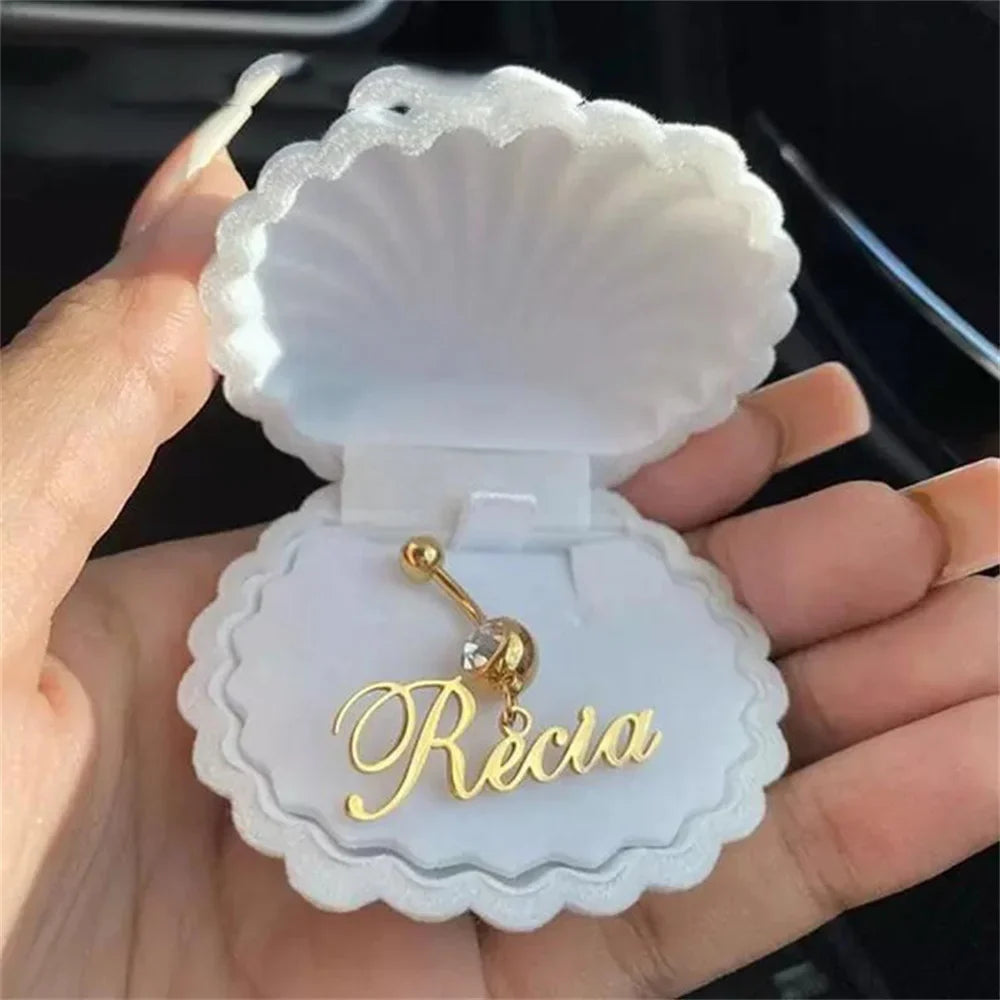 Custom Personalized Sexy Perforation Name Navel Ring Name Navel Ring Crystal Name Navel Ring Fashion Body Jewelry