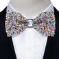 Sparkle Rhinestone Bow Ties for Men Pre-Tied Diamond Sequin Bowtie with Adjustable Length Wedding Party