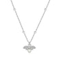 Romantic Pink Crown Heart Pendant Necklace Genuine 925 Sterling Silver Elegant Fine Jewelry for Women Wedding Holiday Presents