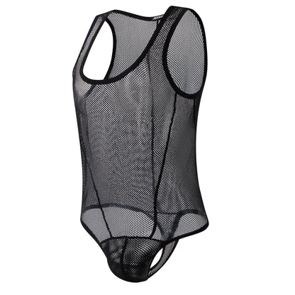 JOCKMAIL Men's Sexy Mesh Jockstrap Underwear Bodysuit Suspender Jumpsuits Man Harness Gay Underwear Mens Lingerie Sissy Panties