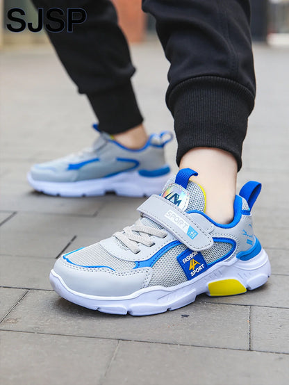Children's Sports Shoes for Boys, Fashionable Mesh Breathable Casual Sports Shoes, Lightweight Running Shoes, Comfortable