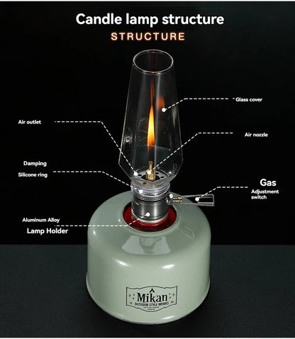 Campingmoon T-1 Outdoor Gas Coreless Candle Lamp Gasification Tent Gas