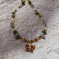 Boho Natural Tiger Eye Stone Beaded Necklace Set Multi Color Glass