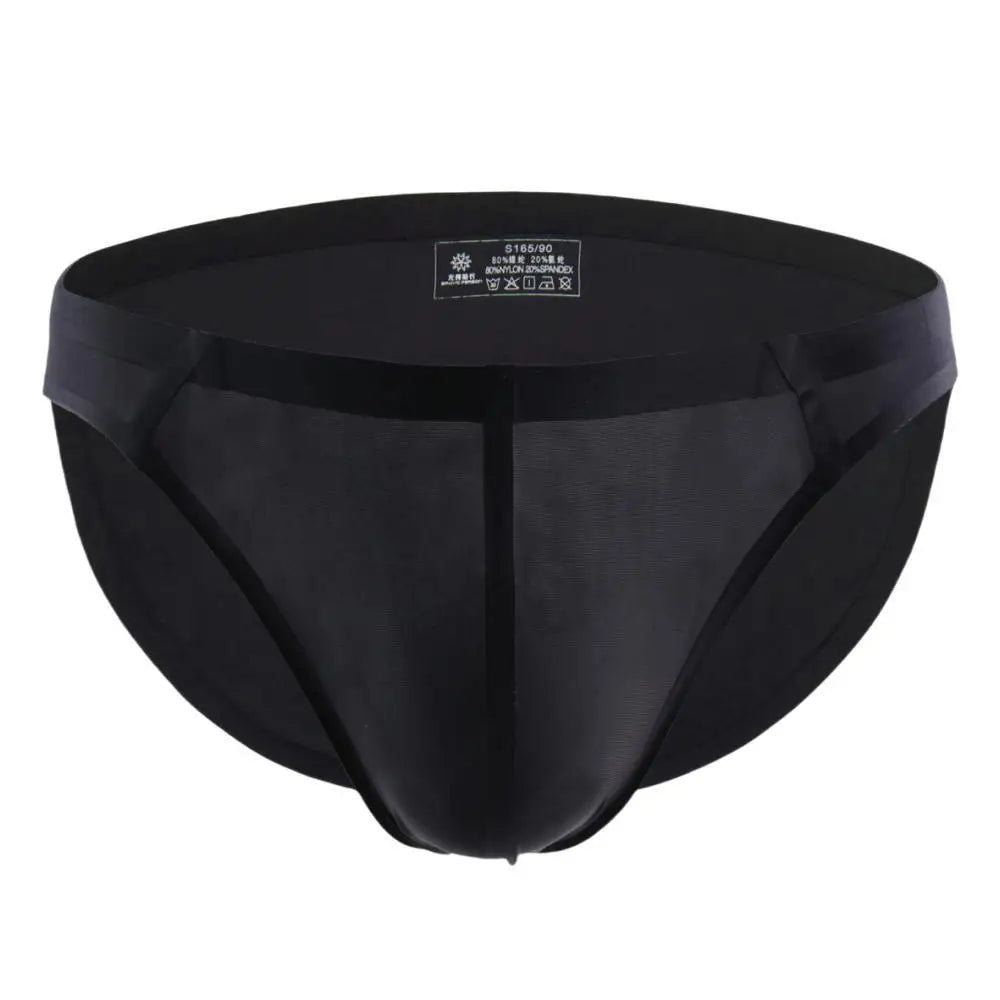 BRAVE PERSON Men's Ultra-thin Seamless Underwear Briefs Ice Silk Cool Sexy Low Waist Men Briefs