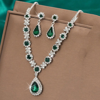 3-piece Women's Claw Chain Series Geometric Droplet Earrings Necklace Set Wedding Banquet Party Holiday Gift 8056