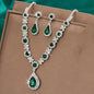 3-piece Women's Claw Chain Series Geometric Droplet Earrings Necklace Set Wedding Banquet Party Holiday Gift 8056