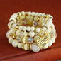 WG Bracelet Stackable Bead Bracelets Ladies Mens Stretch Multilayer Bracelet Set Multicolor Jewelry Earrings Bracelet Set