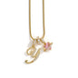 Gold Color Zircon Flower Pendant Necklace Female A-Z 26 Letter Alphabet Wedding Jewelry Gift for Women