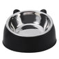 Stainless Steel Cat Bowl with Non Slip Base Cute Cat Ear Design Elevated Pet Food Water Bowl for Dog Kitten Puppy Safe Durable
