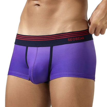 Men's Gradient Boxer Briefs Underwear Soft Breathable Comfortable trunks Men's Underwear