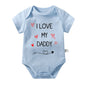 I Love My Daddy Toddler Boys Girls Summer Short Sleeve Bodysuit Gender Neutral Baby Romper Infant Clothes Father's Day Best Gift