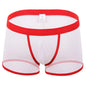 Men's Underwear Boxers Sexy Mesh Transparent Boxer Shorts Low Waist Breathable Panties Boxer for Man