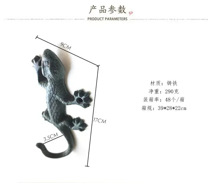 Animal Shape Ironwork Metal Hooks Clothes Hat Key Retro Style Originality Wall Hooks Villa Courtyard Wall Mounted Decorate home
