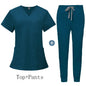 Unisex V-Neck Scrub Set with Jogger Pants