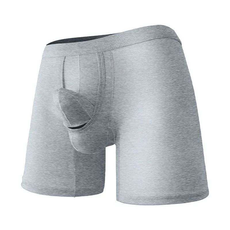 Men's Boxershorts Cotton Breathable Underwear Mid Long Boxers Trunks Comfortable Shorts