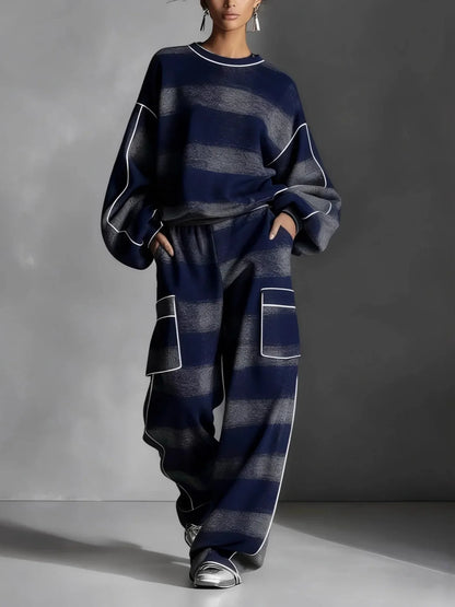 Women’s Plaid Oversized Tracksuit 2 Piece Set