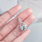 Huitan Women Pendant Necklace Inlaid Shiny Cubic Zirconia Silver Color/Gold Color Wedding Party Daily Trendy Accessories
