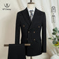ST Cassy Elegant Man Suit 2 Piece Set Modern Wedding Party Outfit Suits for Men Stylish Business Office Suit Banquet Attire