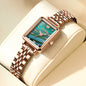 Women's Rectangular Pearl-Effect Dial Watch