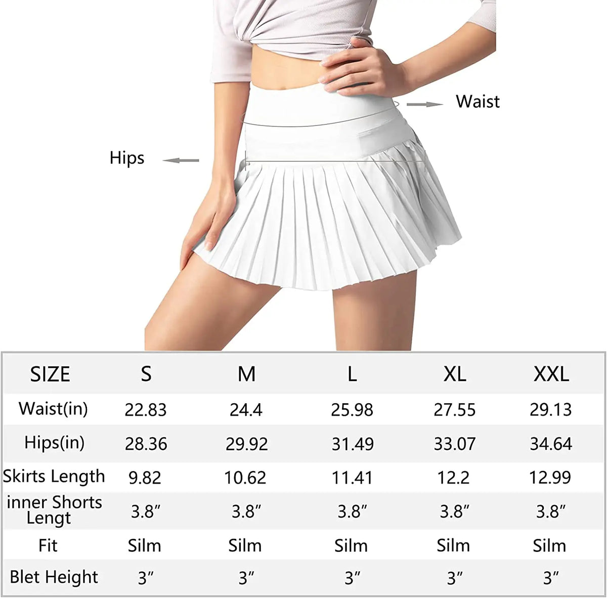 Tennis Golf Athletic Skorts