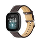 Fitbit Versa 4, 3, 2 & Sense 2 Leather Band with Contrast Stitching