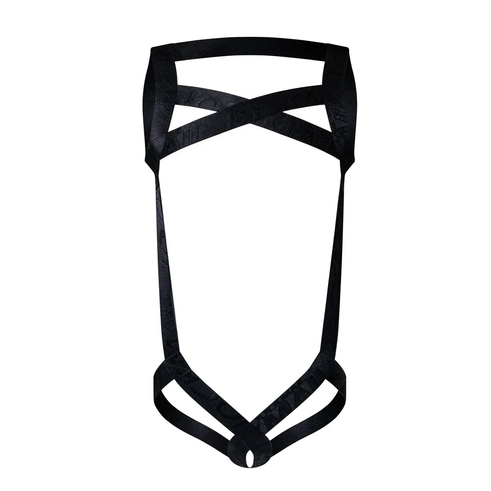 Sexy Lingerie Man Harness Chest Bodysuit Fetish Men Hollow Out Bondage Jockstrap Gay Underwear Men's Jumpsuit Ring Strap Fun