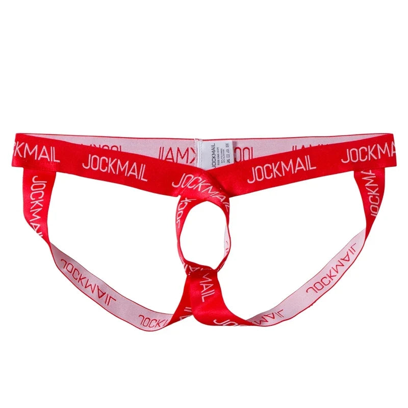 Cockstraps Open Back Underpants Men Jockstrap Panties Sexy Thongs G String Penis Pouch Underwear T-Back Open Butt Thong Lingerie