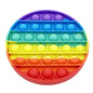 Rainbow Square Round Fidget Toys Push Bubble Sensory Toys Big Size 20cm Autism Needs Squishy Stress Relief Toys Children Gifts