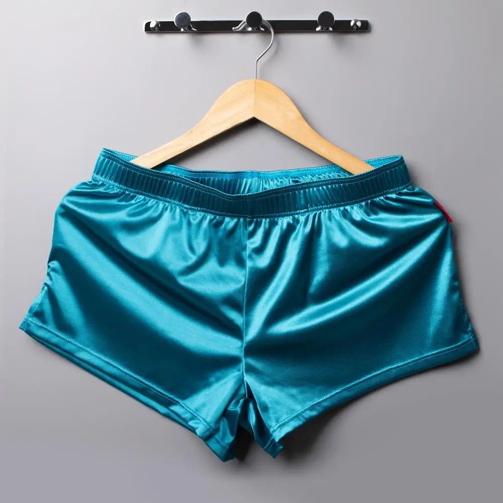 Mens Pajamas Shorts Homewear Smooth Silky Underwear Men Sleep Bottoms Loungewear Boxer Shorts Men Underpants Boxers