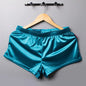 Mens Pajamas Shorts Homewear Smooth Silky Underwear Men Sleep Bottoms Loungewear Boxer Shorts Men Underpants Boxers