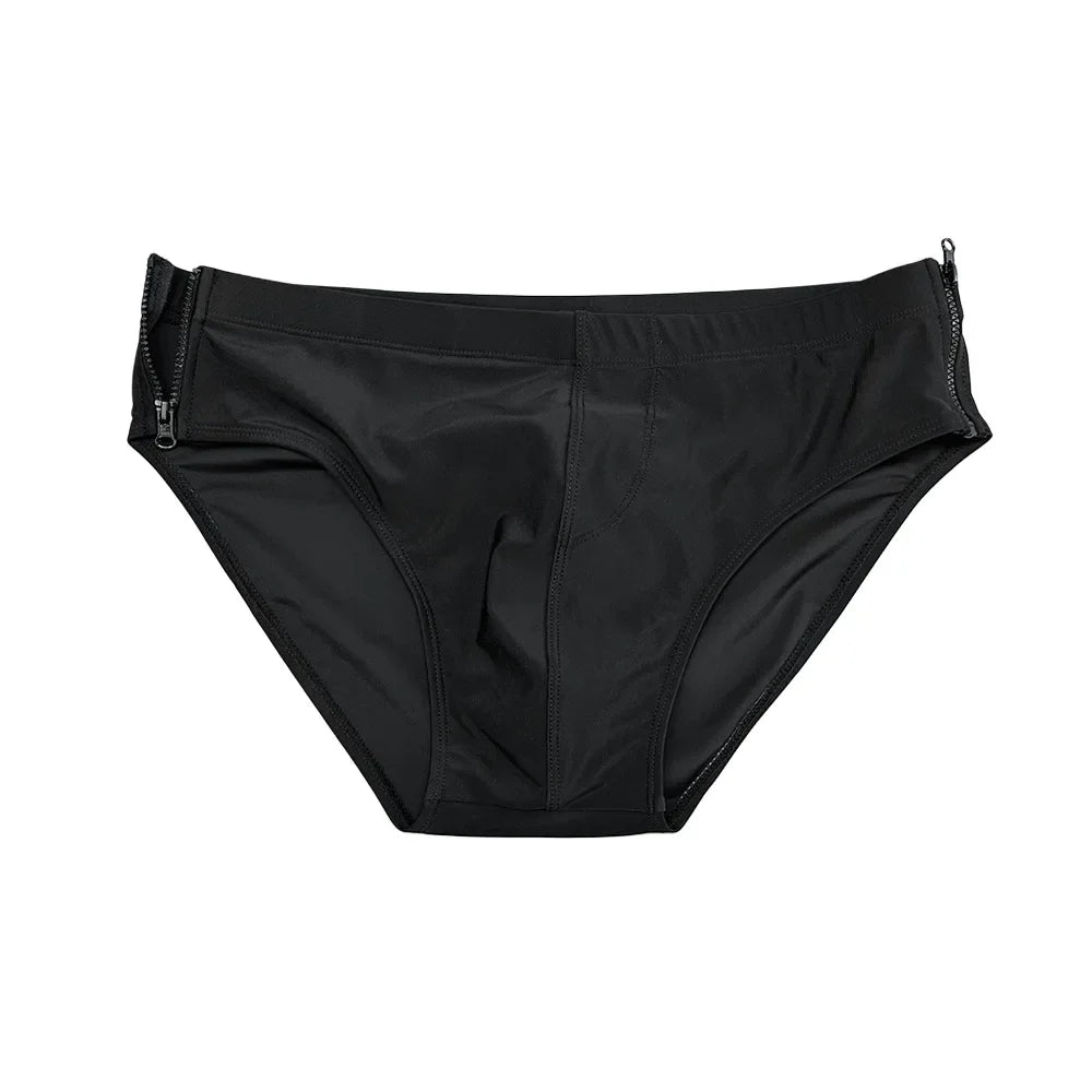2025 Bilateral Zipper Men's Triangle Swimsuit