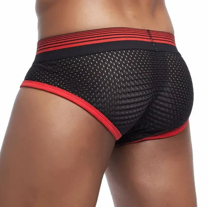 Sexy Man's Underwear Briefs Underpants Nylon Mesh Men's Briefs Bikini Underwear Men's Boxer Briefs Breathable  Quick Dry