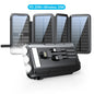 43800mAh Solar Power Bank Quick Wireless Charger External Battery Pack PD 20W Powerbank Built Cables LED Light for iPhone Xiaomi