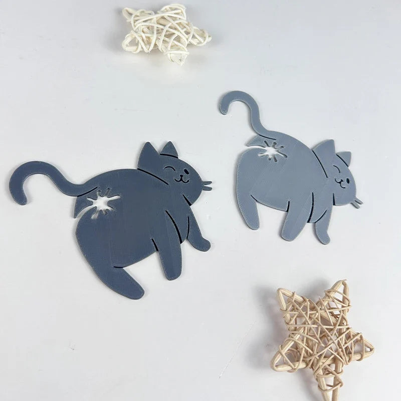 Hot Sale 2pcs 3D Cat Butt Bread Bag Clip Snack Bag Sealing Clip Novelty Kitchen Gadget Food Storage Bag Clip For Cat Lovers