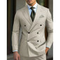 man 2 piece outfit set Pointed collar high-quality slim jackets men's suit with peak lapel for wedding Summer beach