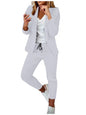 2 Piece Women's Autumn Winter Suit Fashion Slim Fit Lace-Up Small Feet