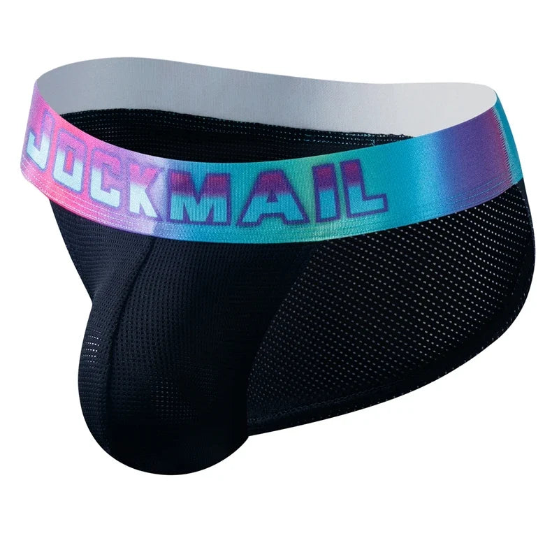 Sexy Men Underwear Brief Underpants Gay Men's Bikini Slip Men's Tanga String Thong Jockstrap Quick Dry Nylon Mesh Breathable