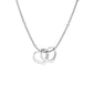 Lemegeton Customize Name Love Necklace 1-4 Heart Pendant Personalized Engraved Name Stainless Steel Jewelry Couple Family Gifts