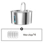 ZYFeeder 2.2L Automatic Water Fountain Stainless Steel Pet Water Feeder Cat/Dog Drink Bowl Water Dispenser Silent With Window
