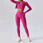 Women's 3-Piece Activewear Set – Sports Bra, Leggings & Long-Sleeve Top