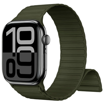 Silicone Strap For Apple Watch 46mm 42mm 49mm Magnetic Band For iWatch Ultra 3 2 Series 12 11 10 9 8 7 6 5 SE Bracelet Correa